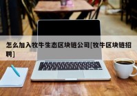 怎么加入牧牛生态区块链公司[牧牛区块链招聘]